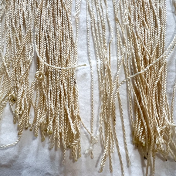 Free People Light My Fire Tote Fringe Macramé Crochet Boho Suede Oversized Bag - Picture 6 of 7